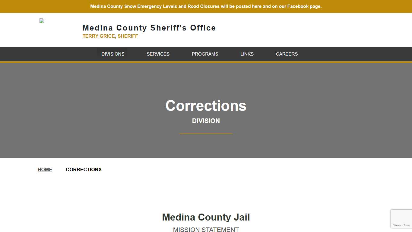 Corrections Medina County Sheriff's Office